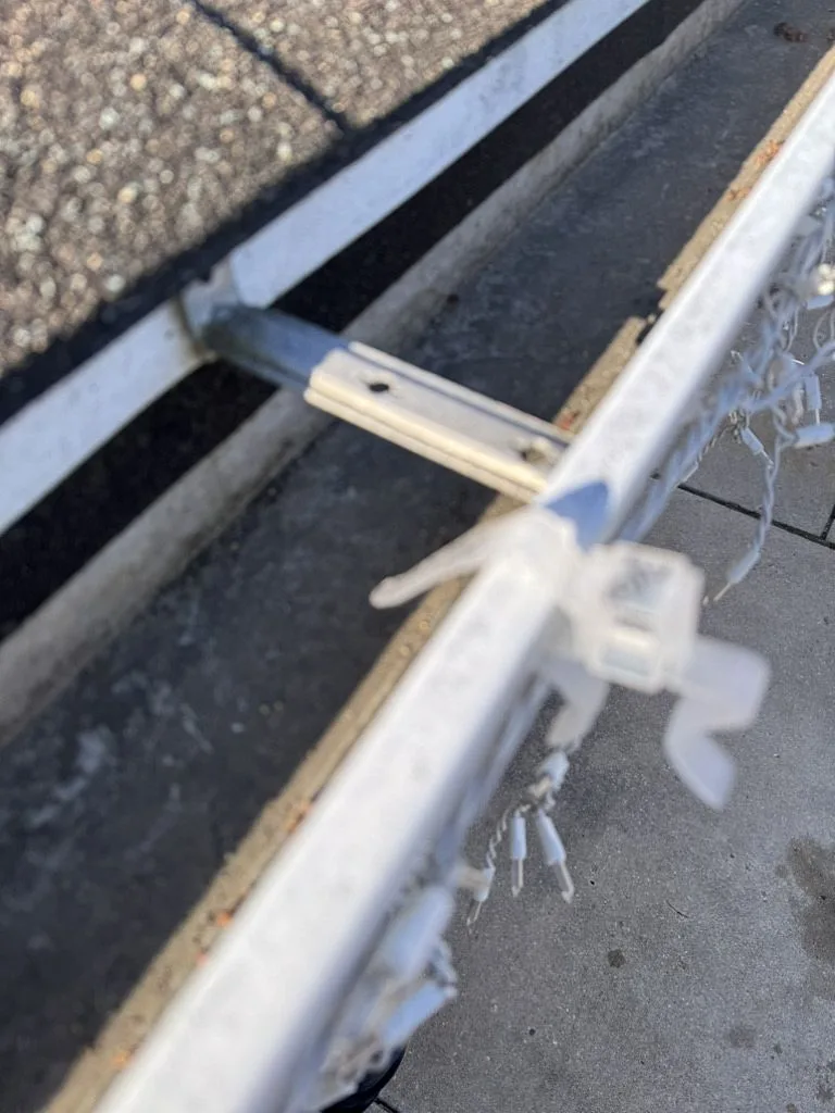 Close-up of residential gutter condition