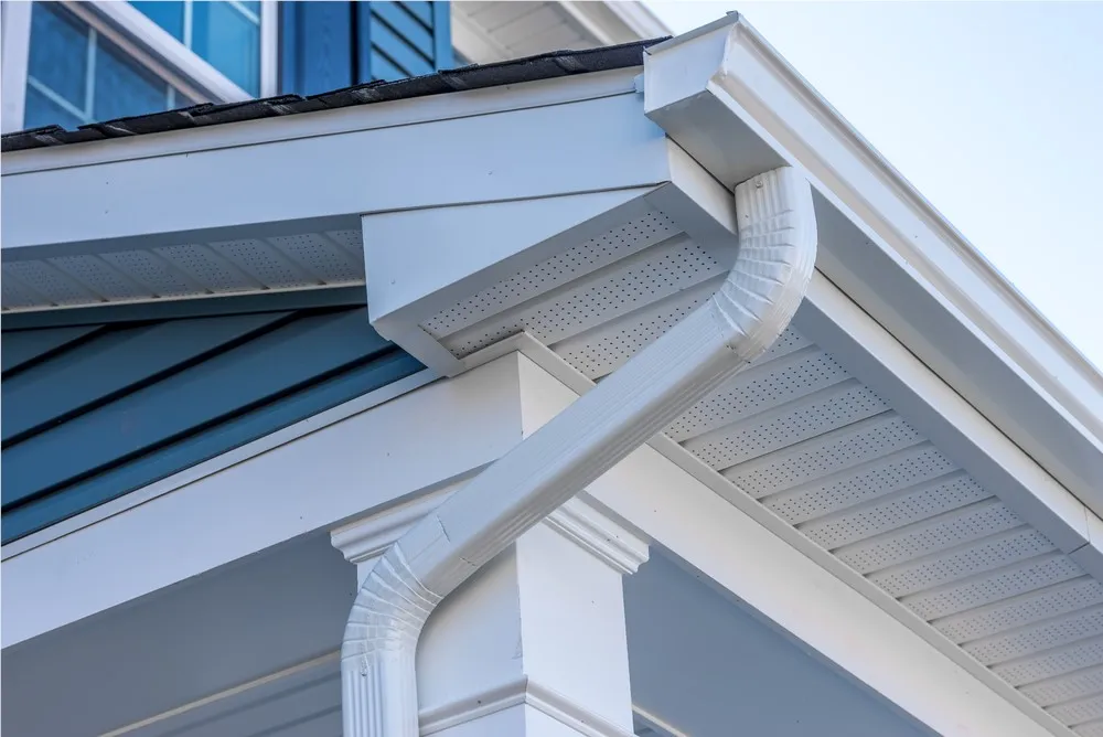 Gutter and soffit installation detail