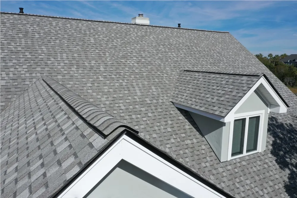 Completed roof replacement with architectural shingles