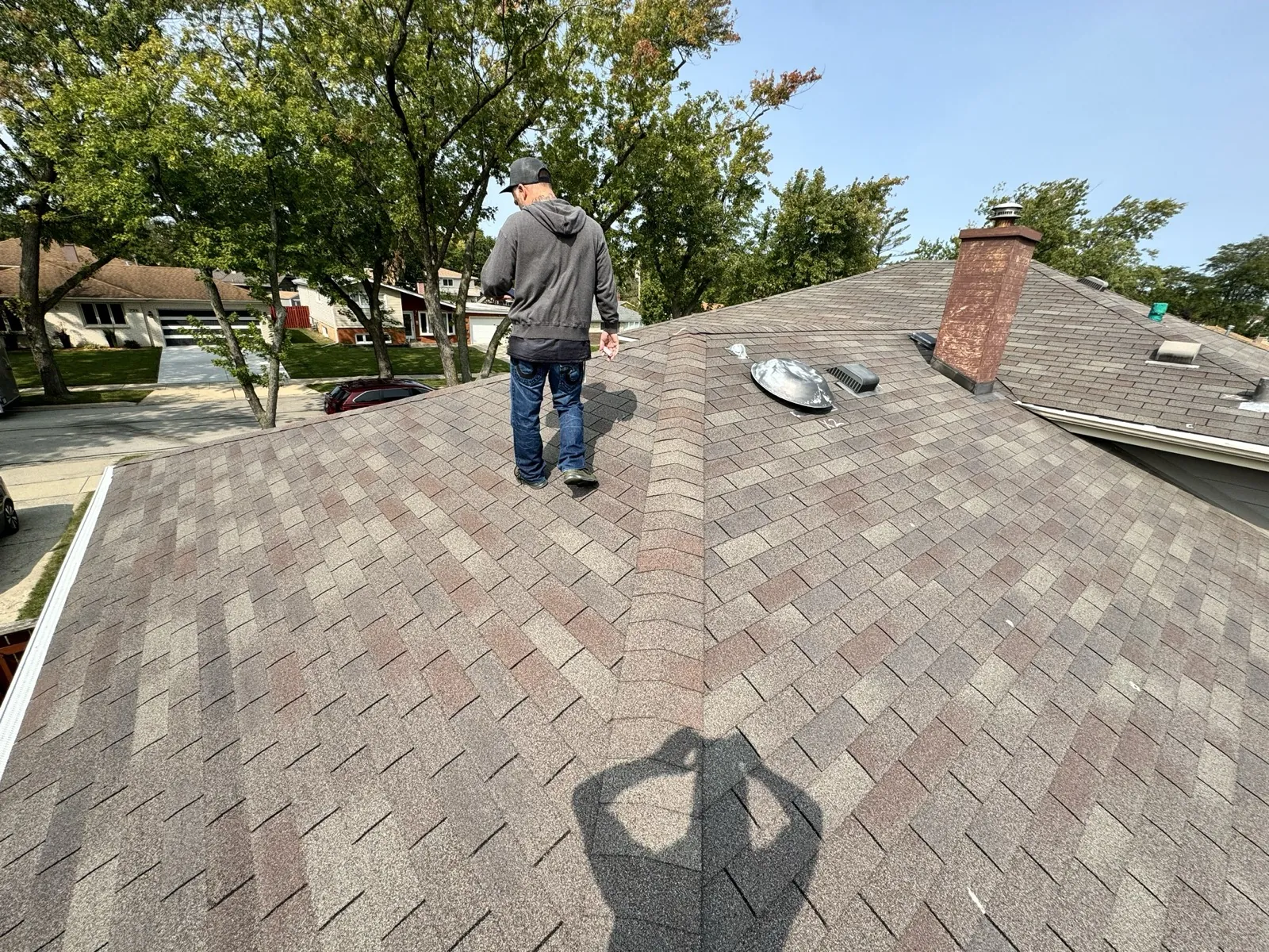 New multi-toned architectural shingle roof on a residential home in Addison, IL