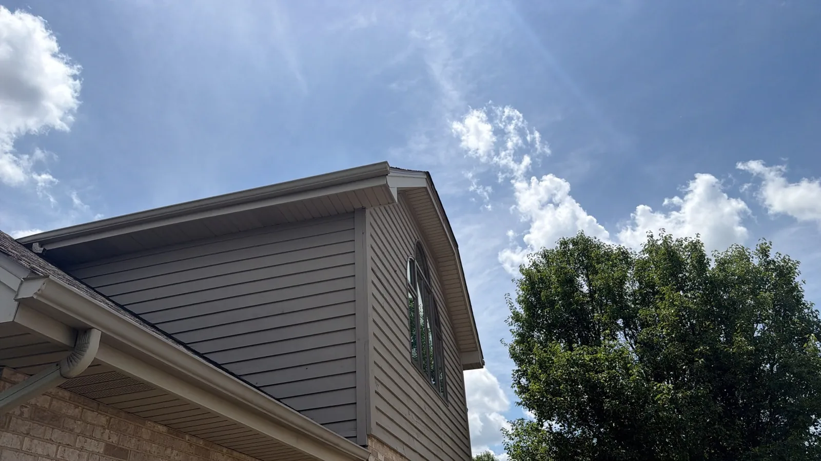 New gutters and siding on a residential home in Frankfort, IL